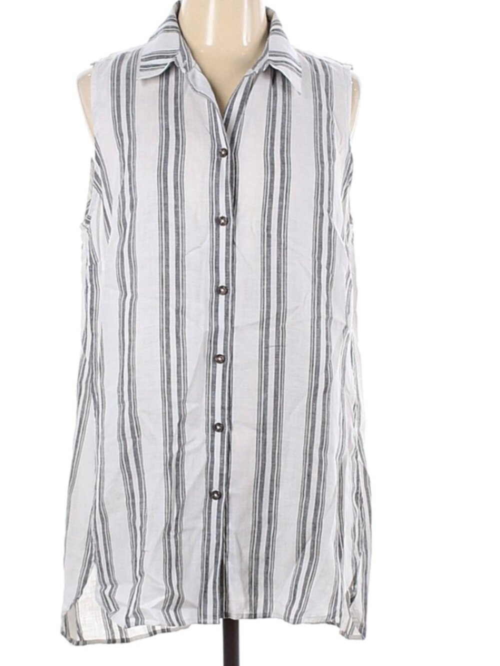 Chico's Size Lg (2) Casual dress/Shirt/Cover Up 100% Linen